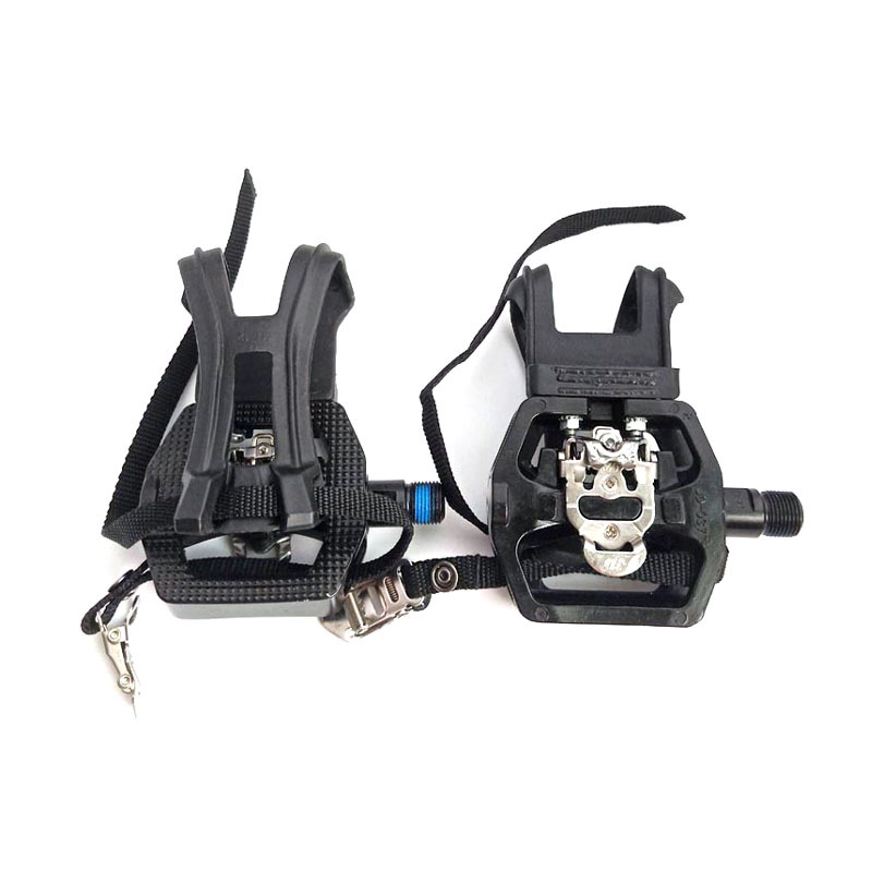 Commercial Sealed Bearing Spinning Bike Pedals with Toe Clips SPD Cleats JD-037V