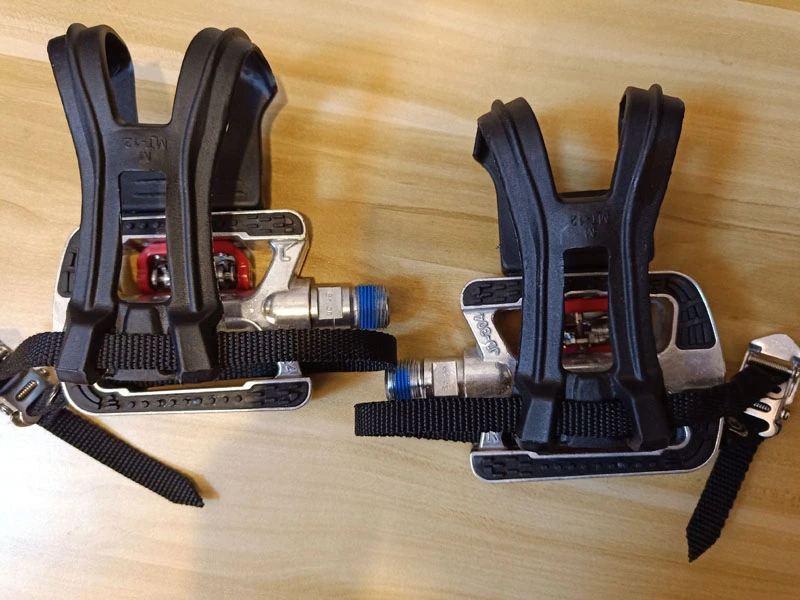 Commercial Indoor Spinning Bike Pedal with Toe Clips SPD Cleats JD-304V (9/16",5/8",M18,M20)