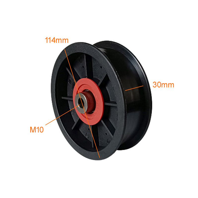 M10*114mm Nylon Pulley Wheel for 25mm Kevlar Belt 7156