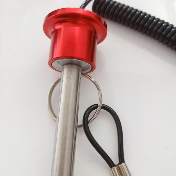 5/16" M8 Aluminum Magnetic Weight Stack Pin with lanyard lock 7550