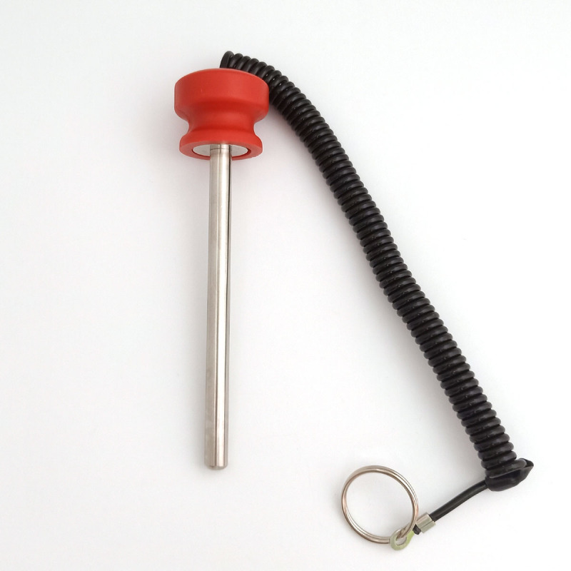 5/16" M8 Plastic Magnetic Weight Stack Pin with lanyard lock 7542