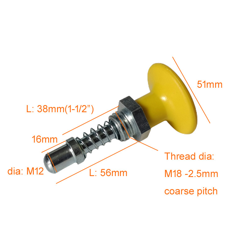 M18 Coarse thread locking pin Matrix replace pop pin knob #7071