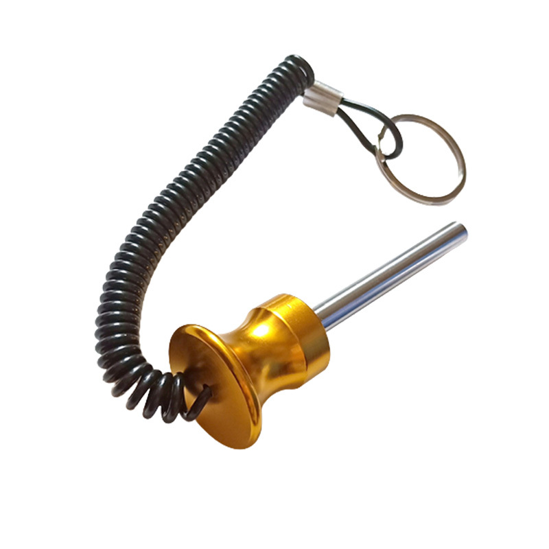 5/16" M8 Aluminum Magnetic Weight Stack Pin with lanyard lock 7553