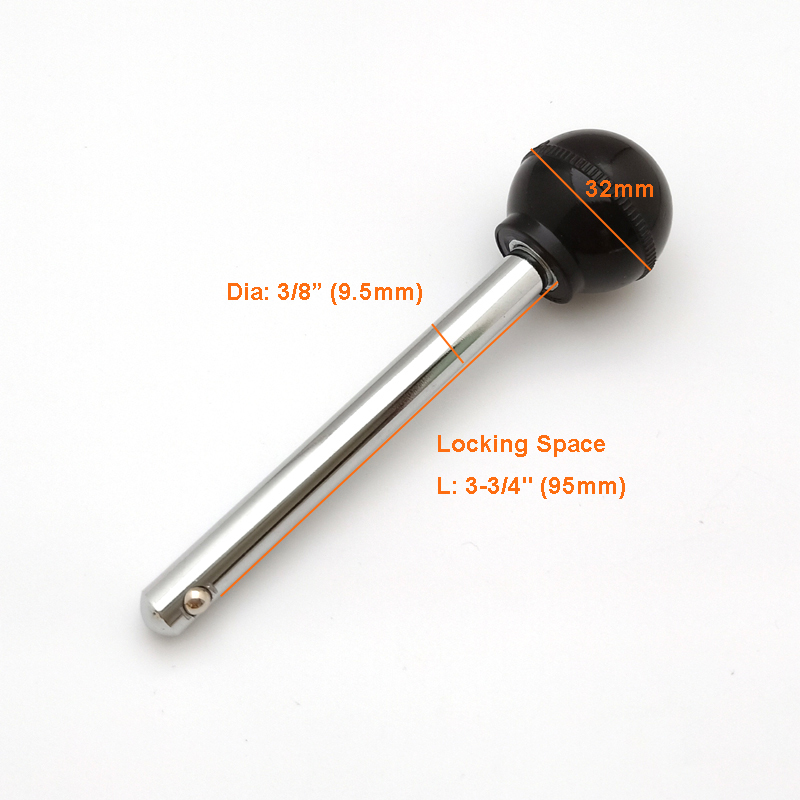 3/8" * 3-3/4"L(95mm) Ball Knob Weight Stack Selector Pin #7008-095