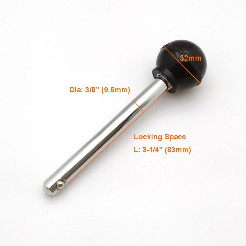 3/8" * 3-1/4"L(83mm) Ball Knob Weight Stack Selector Pin #7008-083