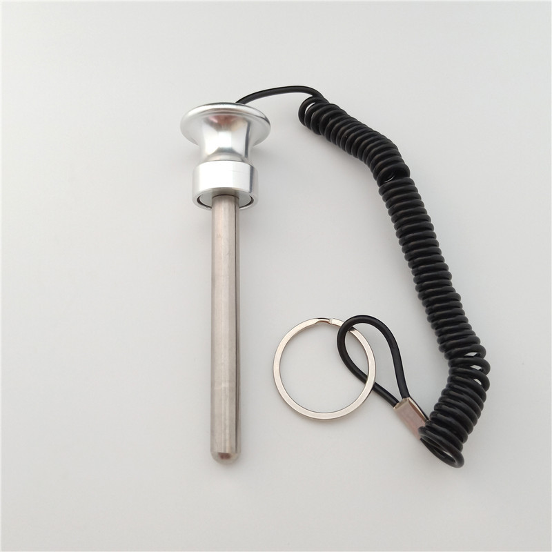 5/16" M8 Aluminum Magnetic Weight Stack Pin with lanyard lock 7553