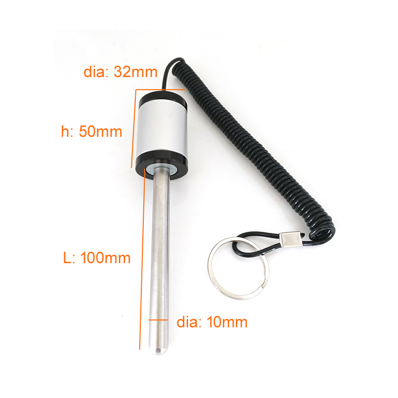 M10 Life Fitness Replacement Magnetic weight stack pin with lanyard locking  #6921