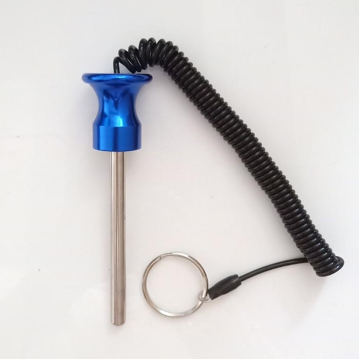 M10 Aluminum Magnetic Weight Stack Pin with lanyard lock 7562
