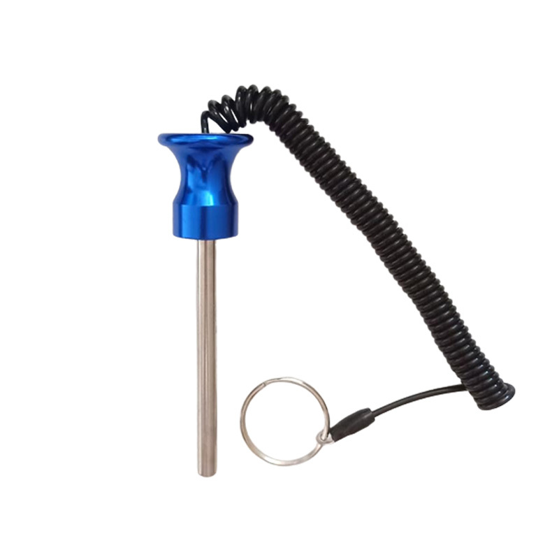 5/16" M8 Aluminum Magnetic Weight Stack Pin with lanyard lock 7553
