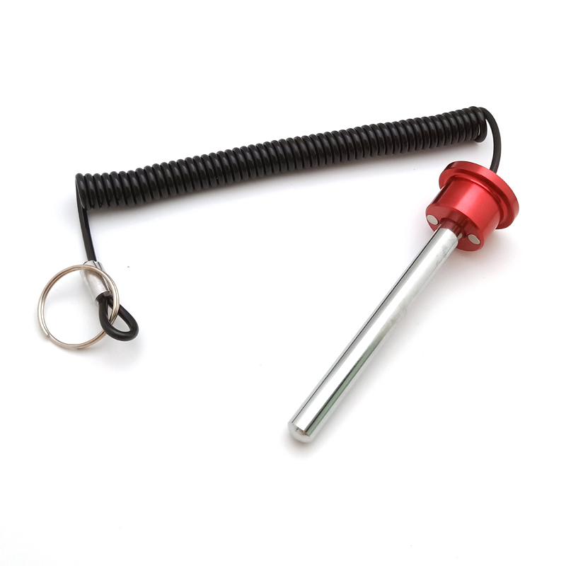 3/8" * 3-3/4"L(95mm)Alumunim Magnetic weight stack pin with lanyard #7770-095