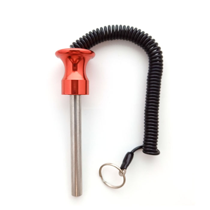 5/16" M8 Aluminum Magnetic Weight Stack Pin with lanyard lock 7553