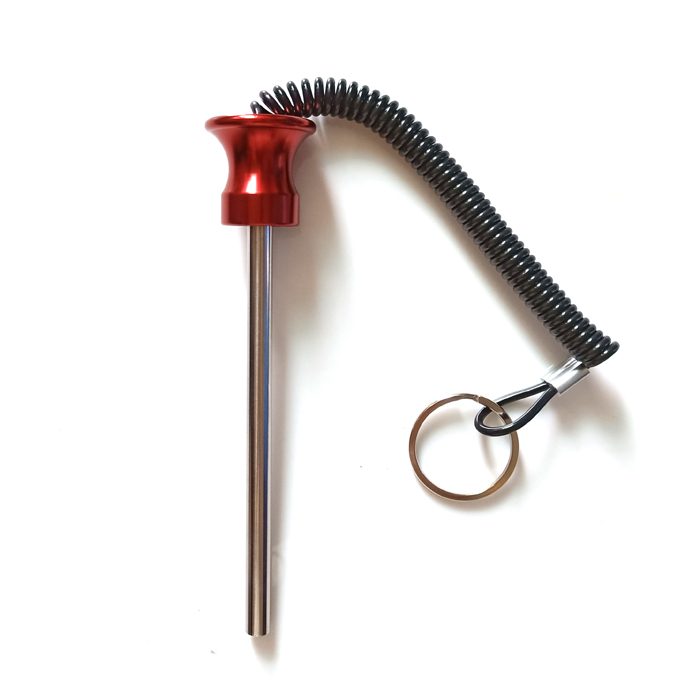 5/16" M8 Aluminum Magnetic Weight Stack Pin with lanyard lock 7553
