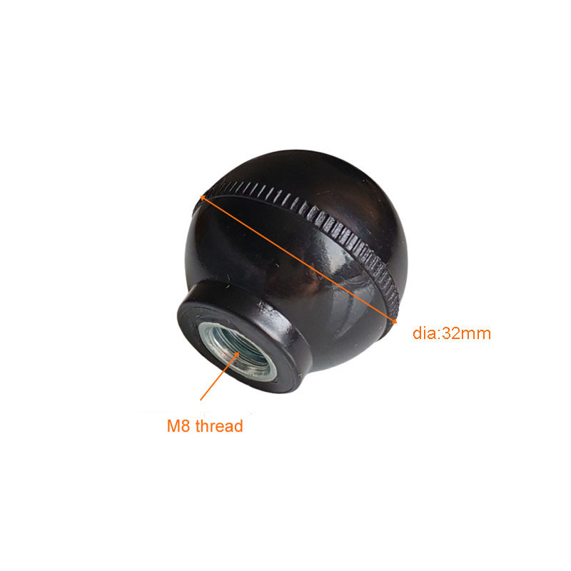 Plastic ball knob for selector pin dia 32mm,M8 (5/16")  M10, 3/8" thread  #4069
