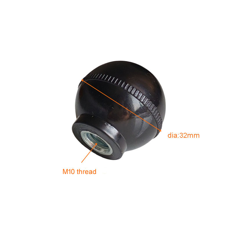 Plastic ball knob for selector pin dia 32mm,M8 (5/16")  M10, 3/8" thread  #4069
