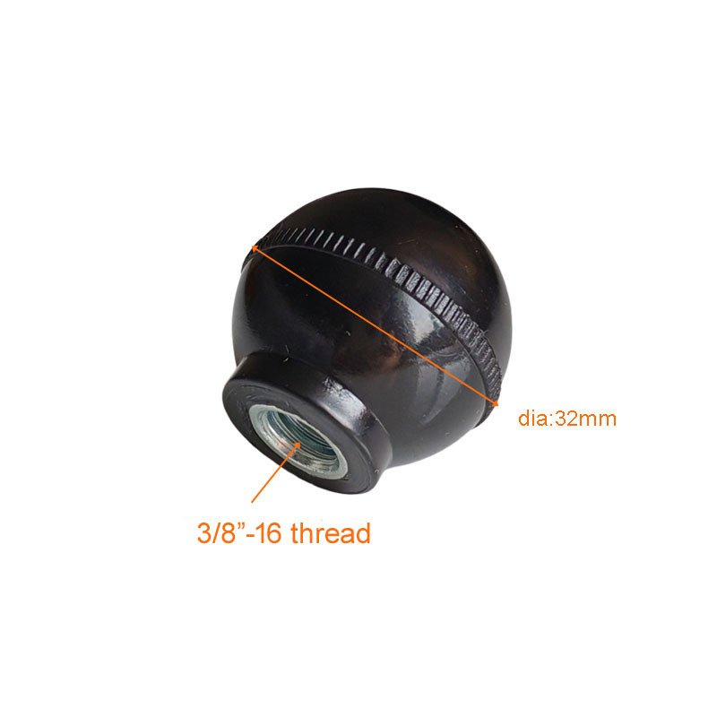 Plastic ball knob for selector pin dia 32mm,M8 (5/16")  M10, 3/8" thread  #4069