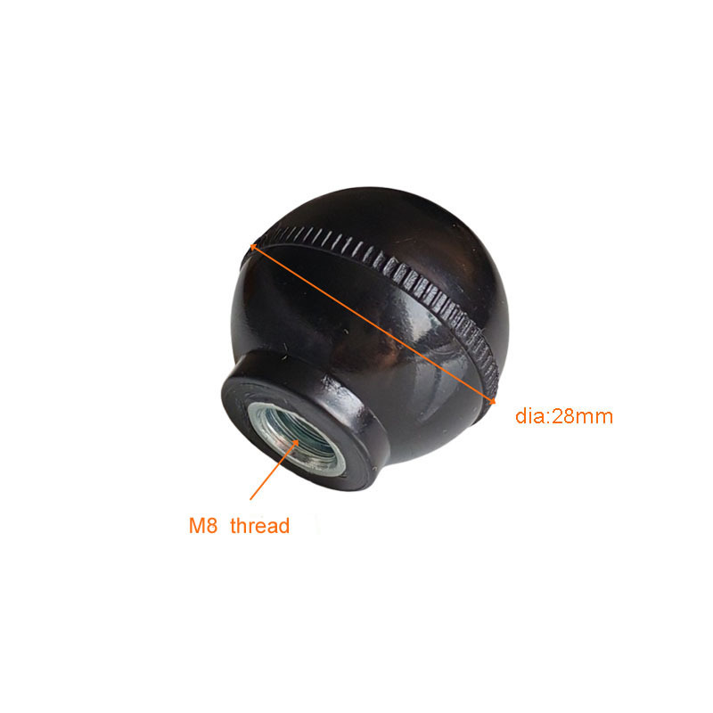Plastic ball knob for selector pin dia 28mm,M8 (5/16") thread  #4071