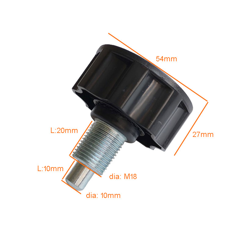 M18*20L Thread Pop Pin Knob Black
