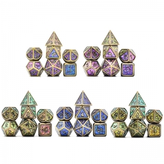 Bronze Plated Ancient Photosensitive Powder Metal dice（Enamel）with Metal Box