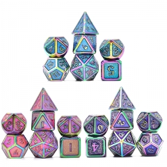 Colorful Plating Glitter Metal dice（Enamel）with Metal Box