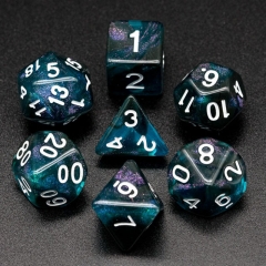 Black&Blue Glitter Dice