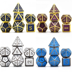 Plating Sapphire Metal Dice（Enamel）with Metal Box