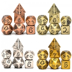 Ancient Metal Dice（ Dragon Font）with Metal Box