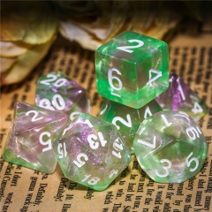 Green&Pink Glitter Dice