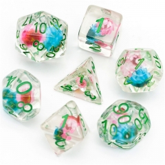 Blue&Pink Star Flower  Dice