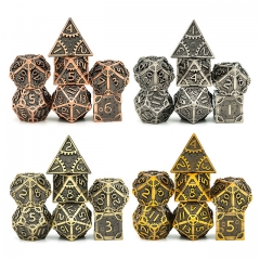 Brushed Patinal Metal Dice（SteamPunk）with Metal Box