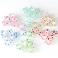 Green&Pink Glitter Dice