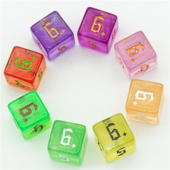 Acrylic Glitter Dice