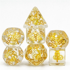 Golden Mini Gearwheel Dice(Golden font)