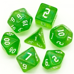 Green Glitter Dice