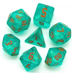 Blue Glitter Dice