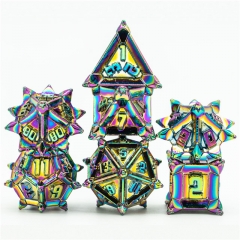 Rainbow Metal dice(Pinwheel) with Metal Box