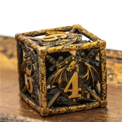 Hollow Metal DND Dice( Flying Dragon &Shield )