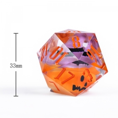 Halloween 33mm handmade pumpkin and skull dice