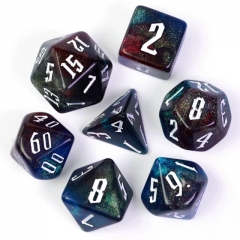 Red&Blue&Grey Glitter Dice