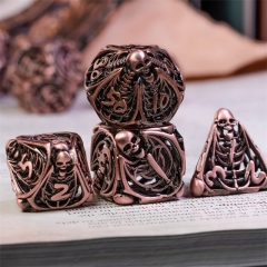 Hollow Metal DND Dice (Human bone)