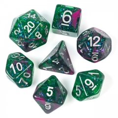 Pink-Green Cloud Brocade Powder Dice