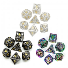 Hollow Shield Metal DND Dice（Human Invincible）