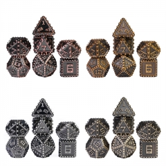 Ancient Metal Dice (Rivet）with Metal Box