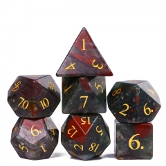 Blood Stone Gemstone RPG Dice