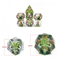 Handmade 7 pc/33mm/55mm Goblin Dice