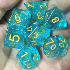 Aurora Transparent Glitter Dice