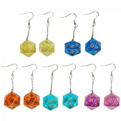 Aurora Earring Pendant Dice (D20)