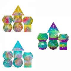 Handmade Transparent Colorful Glitter Dice