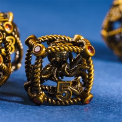 Ancient Hollow Metal DND Dice（Diamond Octopus）