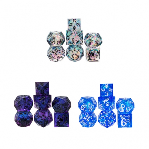 Handmade Pattern Dice（Cat）,Sharp Dice