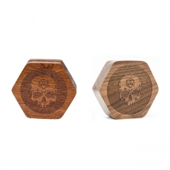 Hexagon Wooden Box (Skull)